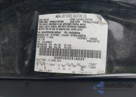 2002 Ford Focus Svt z USA, uszkodzony, nr VIN 3FAHP395X2R188534